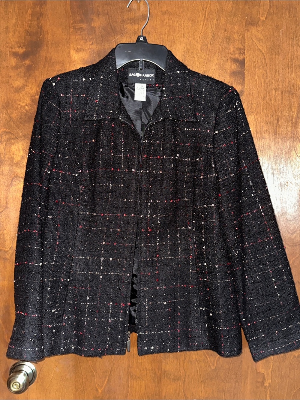 ⭐️ LIKE NEW ⭐️ Sag Harbor Petite Stylish Dressy Tweed Blazer